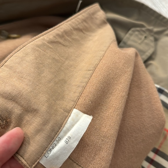 Vintage Burberrys long trench belted coat jacket removable lining - Picture 9 of 14